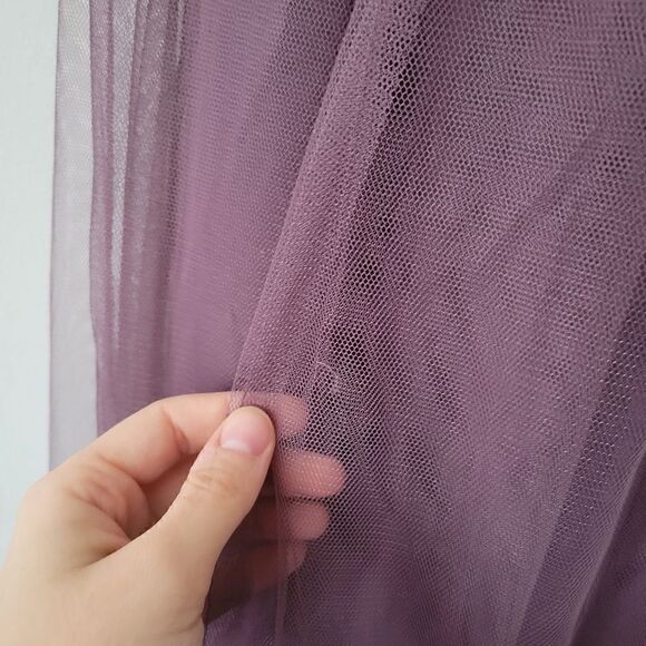 Jenny Yoo Collection Bridesmaid Dress Purple 6 Lace Tulle Adjustable - Picture 7 of 16